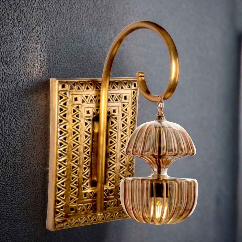 Blown Glass Wall Lamp - Bedroom Vanity Light - Modern Sconce - Over Mirror Light Fixture -Home Decoration Sconce