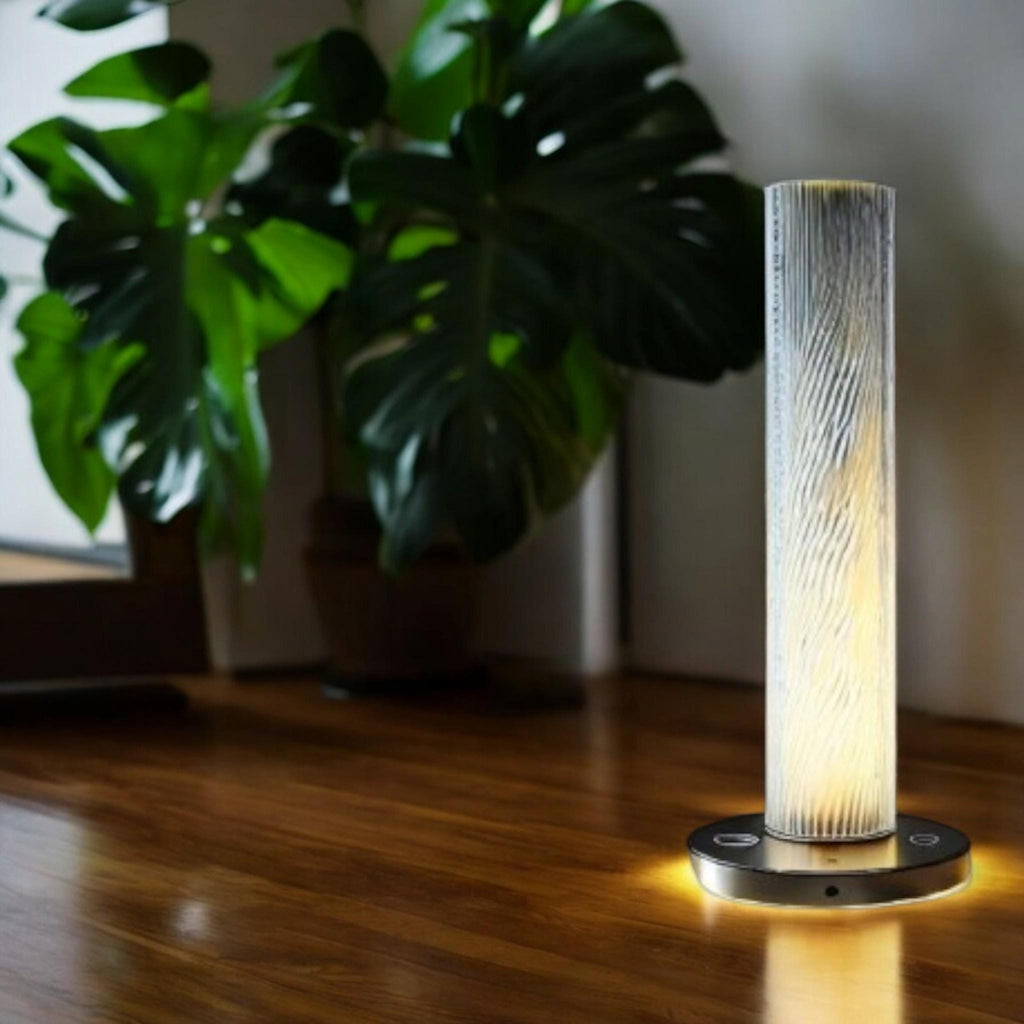 Handcrafted Glass Floor Lamp | Elegant Design with Contemporary Aesthetic & Soft, led Ambient Lighting