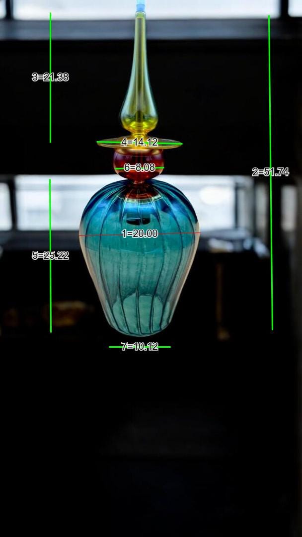 Artisan-Made Glass Ceiling Light - Modern Kitchen Illumination - Chic Dining Room Pendant-Customizable Handblown Glass Pendant Light