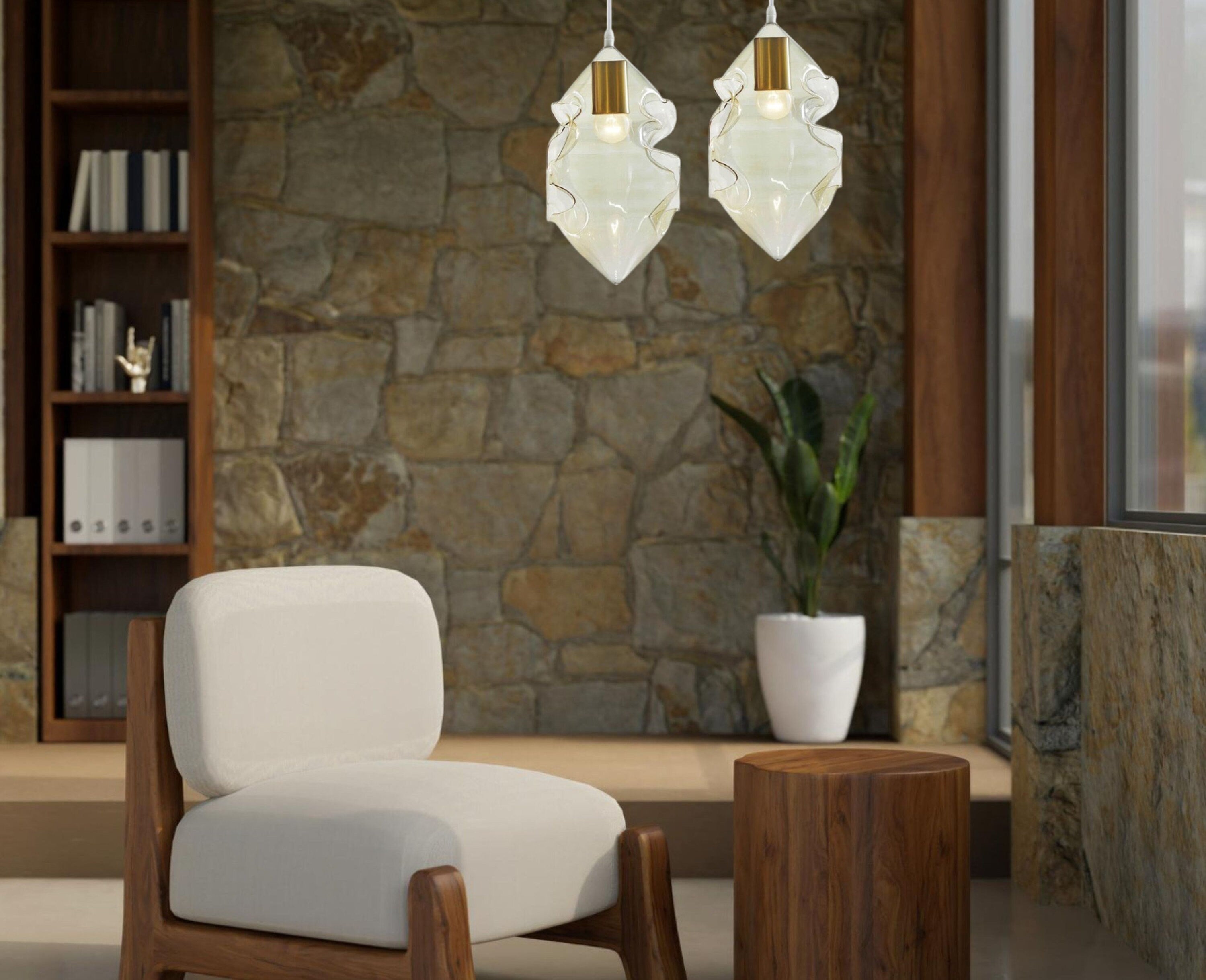 blown glass  pendant light, Unique light fixture, Kitchen décor, Ceiling light, Home décor modern, Light pendants, Dining room Hanging lamp