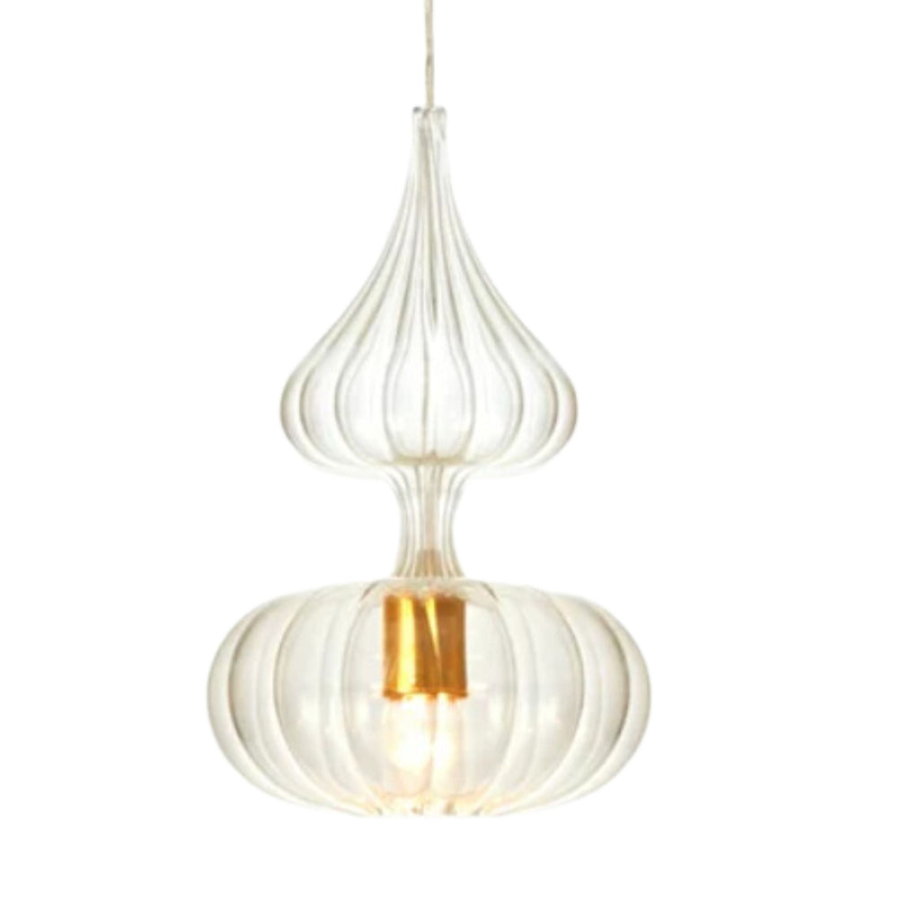 Blown Glass Pendant Light Lamp - Modern Kitchen & Dining Decor - Hanging Lamp Fixture