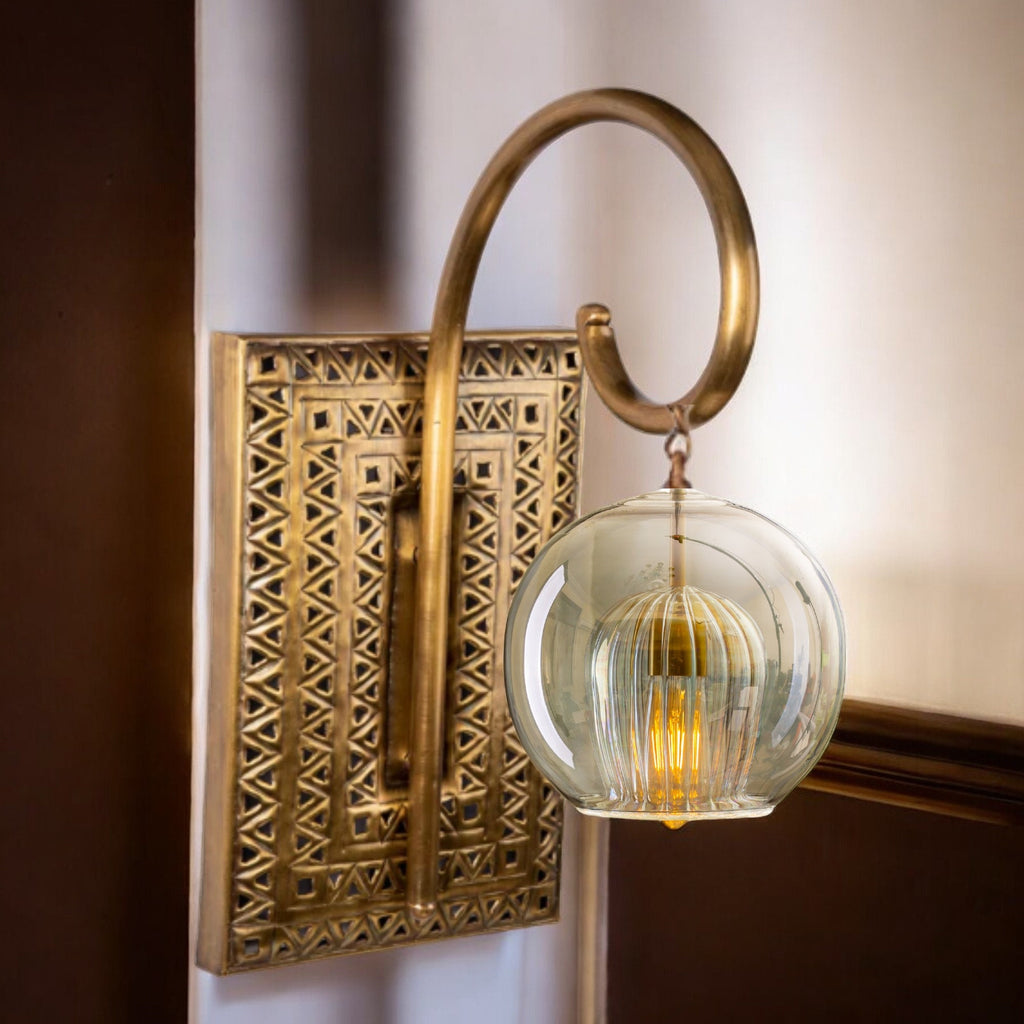 Handcrafted Glass Sconce - Contemporary Vanity Light - Wall Lamp Fixture - Artisan Home Decor - Bathroom Lighting