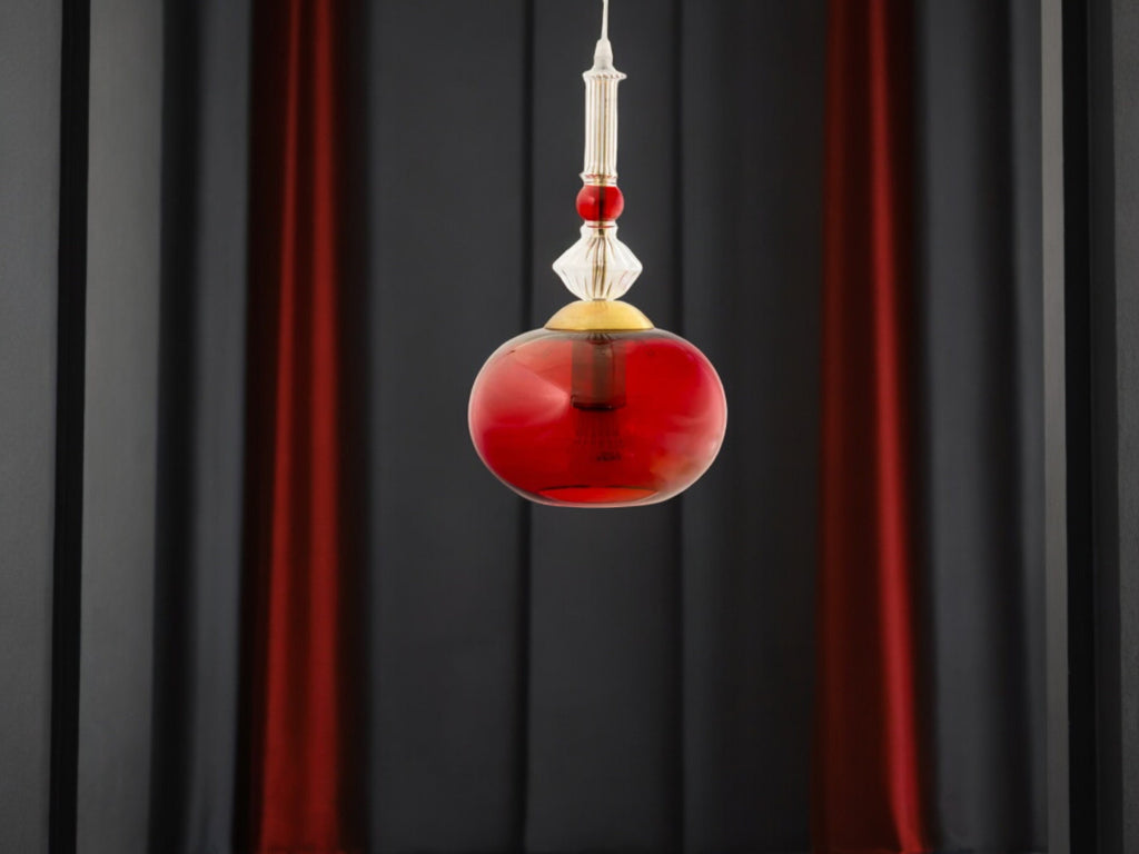 Customizable Blown Glass Pendant Light - Stylish mouth blown  pendant light - Personalized Ceiling Light- ceiling light - deco light fixture