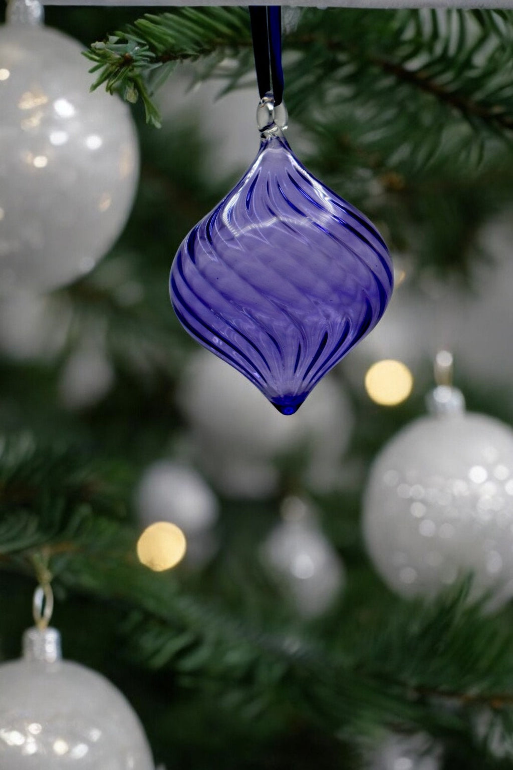 Christmas Tree Decorations Purple- Whimsical Tree Ornaments - Unique Hanging Decor - Sparkling Festive Accents"