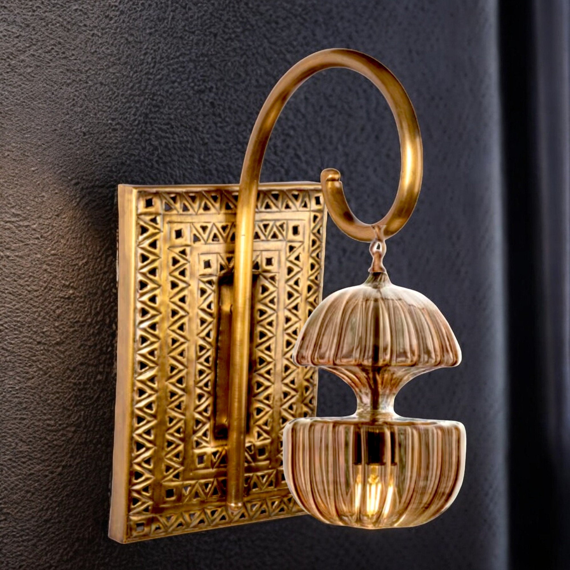 Blown Glass Wall Lamp - Bedroom Vanity Light - Modern Sconce - Over Mirror Light Fixture -Home Decoration Sconce