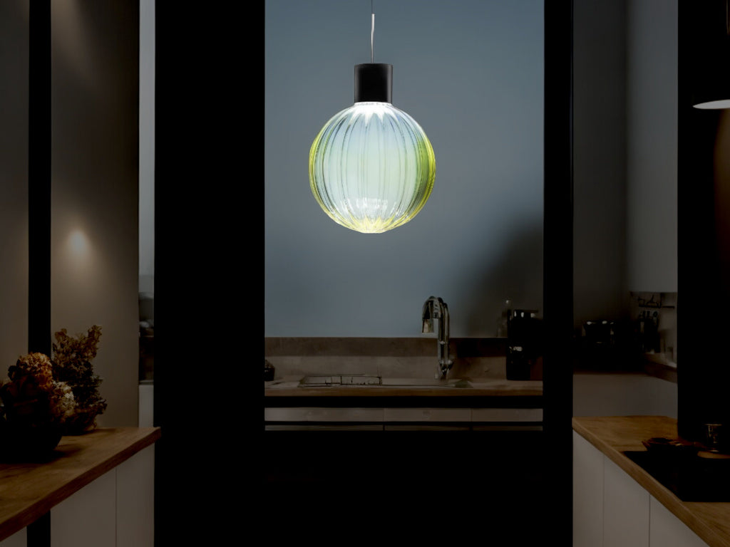 Artisan Crafted Glass Chandelier - Blown glass pendant Light for Dining Room-Customizable Glass Pendant Light