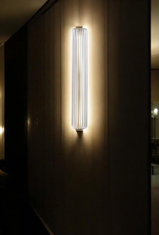 Handmade Linear Glass Wall Sconce | Customizable Artisan Glass Applique for Modern Lighting Design