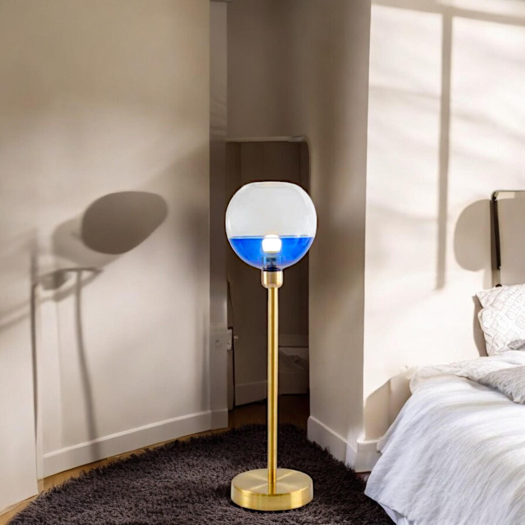 Unique Glass Floor Lamp | Sleek Aesthetic & Warm Ambient Illumination