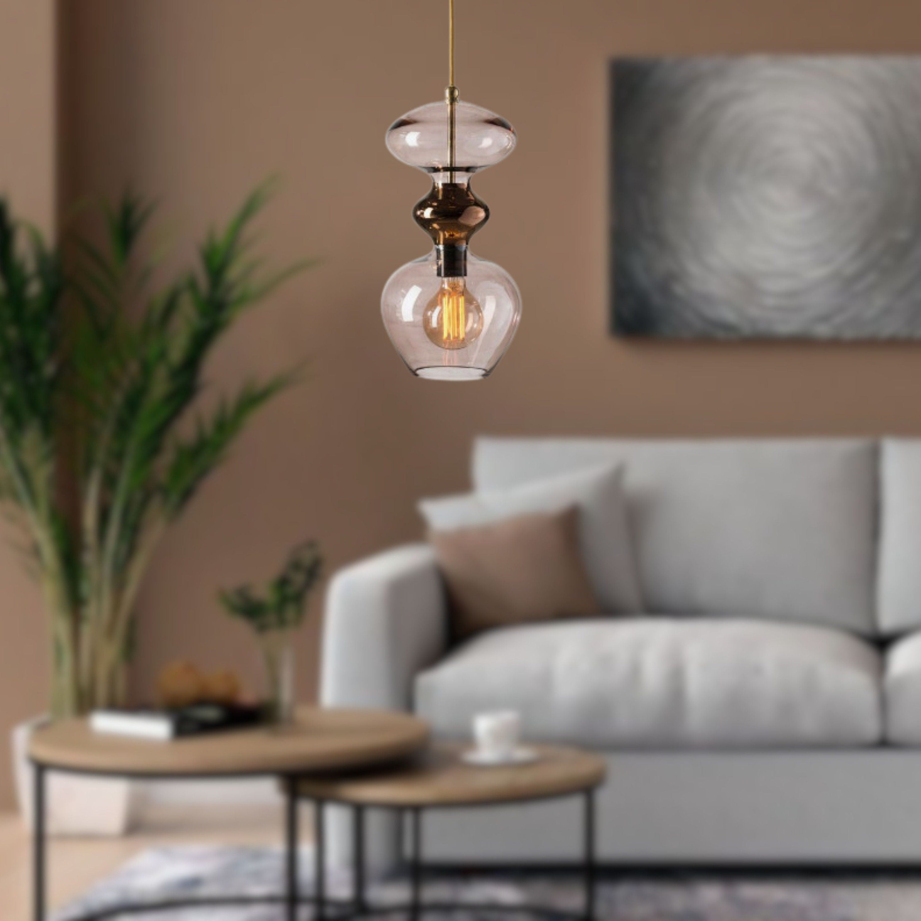 blown glass  pendant light, modern  glass Light pendant ,Blown Glass Light Fixtures Home  Decoration, Hanging lamp for Dining room lights