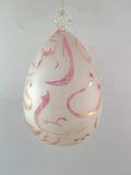 Egg Pink Glass Christmas Ornaments