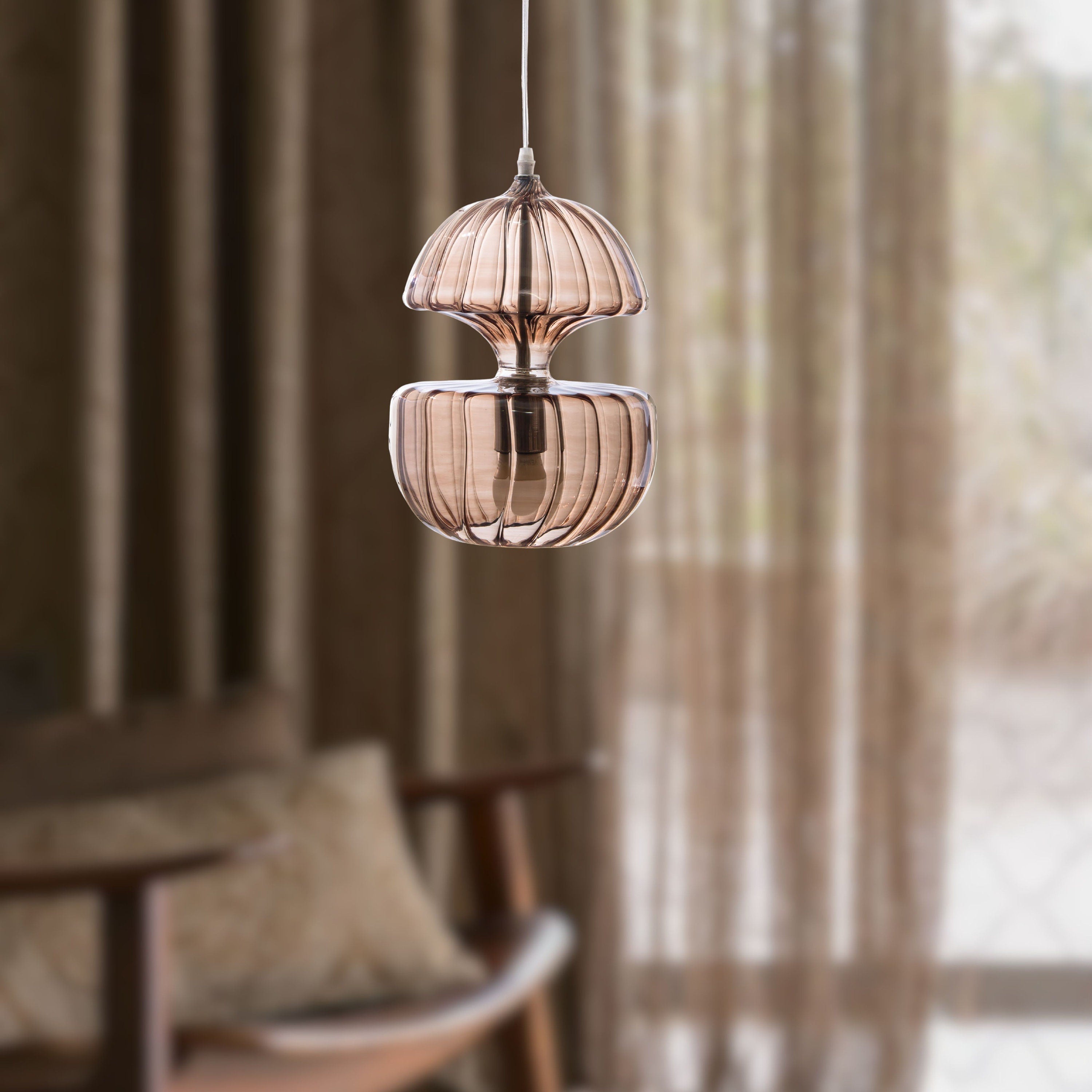 Artisan Handblown Glass Pendant light - Modern Kitchen Island Lighting - Contemporary Ceiling Light - Handmade Kitchen decoration