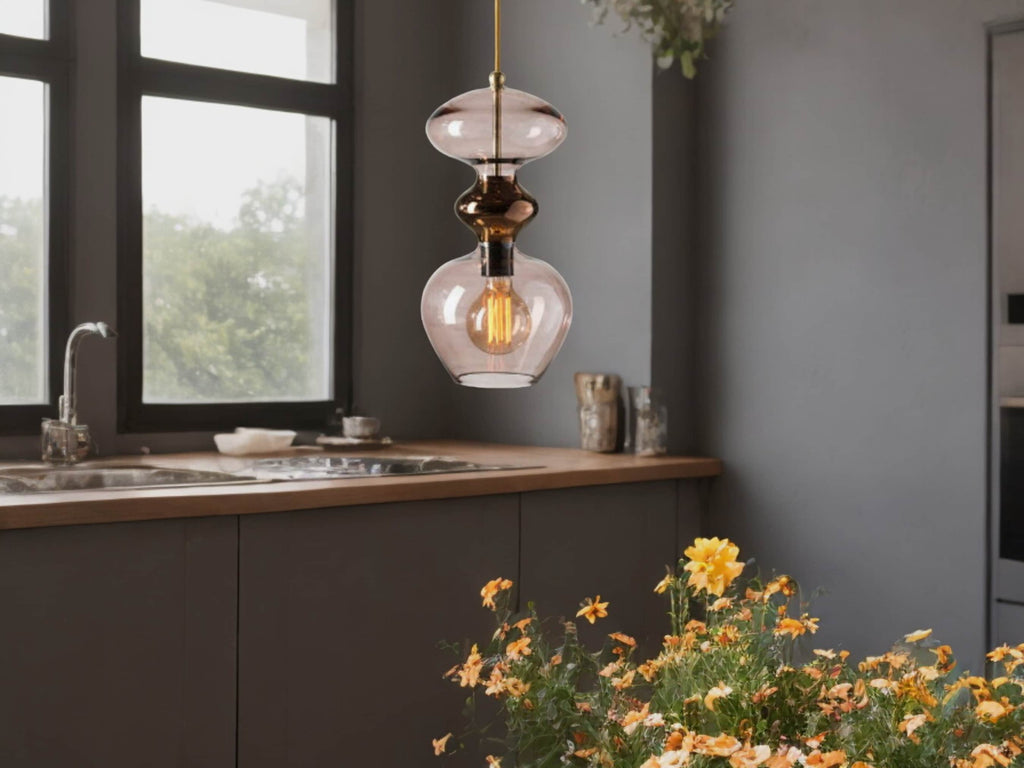 blown glass  pendant light, modern  glass Light pendant ,Blown Glass Light Fixtures Home  Decoration, Hanging lamp for Dining room lights