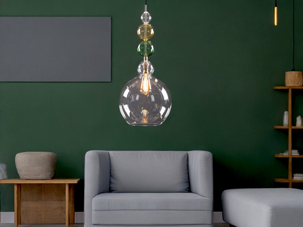 Exquisite Handcrafted Glass Pendant Lamp – Artisan Kitchen Chandelier –  -Artisan Custom Glass Pendant Light