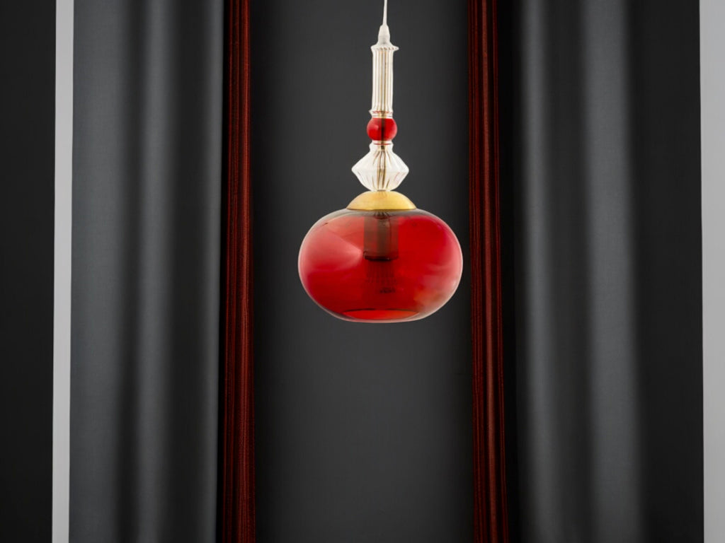 Customizable Blown Glass Pendant Light - Stylish mouth blown  pendant light - Personalized Ceiling Light- ceiling light - deco light fixture