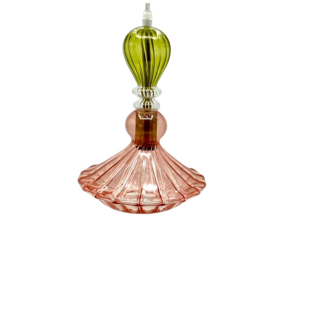 Artisan Handcrafted Pendant Light - Elegant Blown Glass Ceiling Fixture for a Stylish Touch