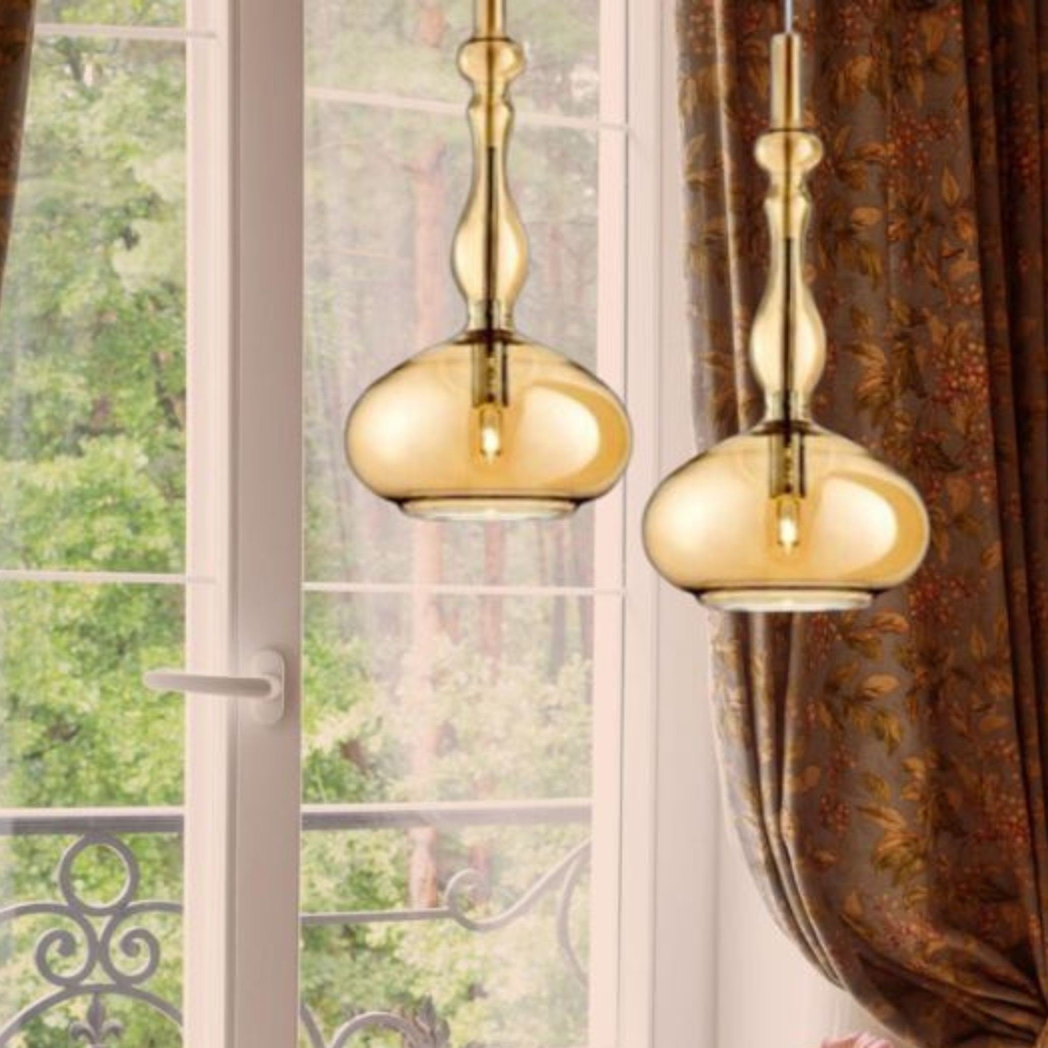 Stained Glass Pendant Light Handmade Ceiling Lamp for Bedroom Kitchen or Hallway Modern Hanging Fixture Custom Glass Lighting