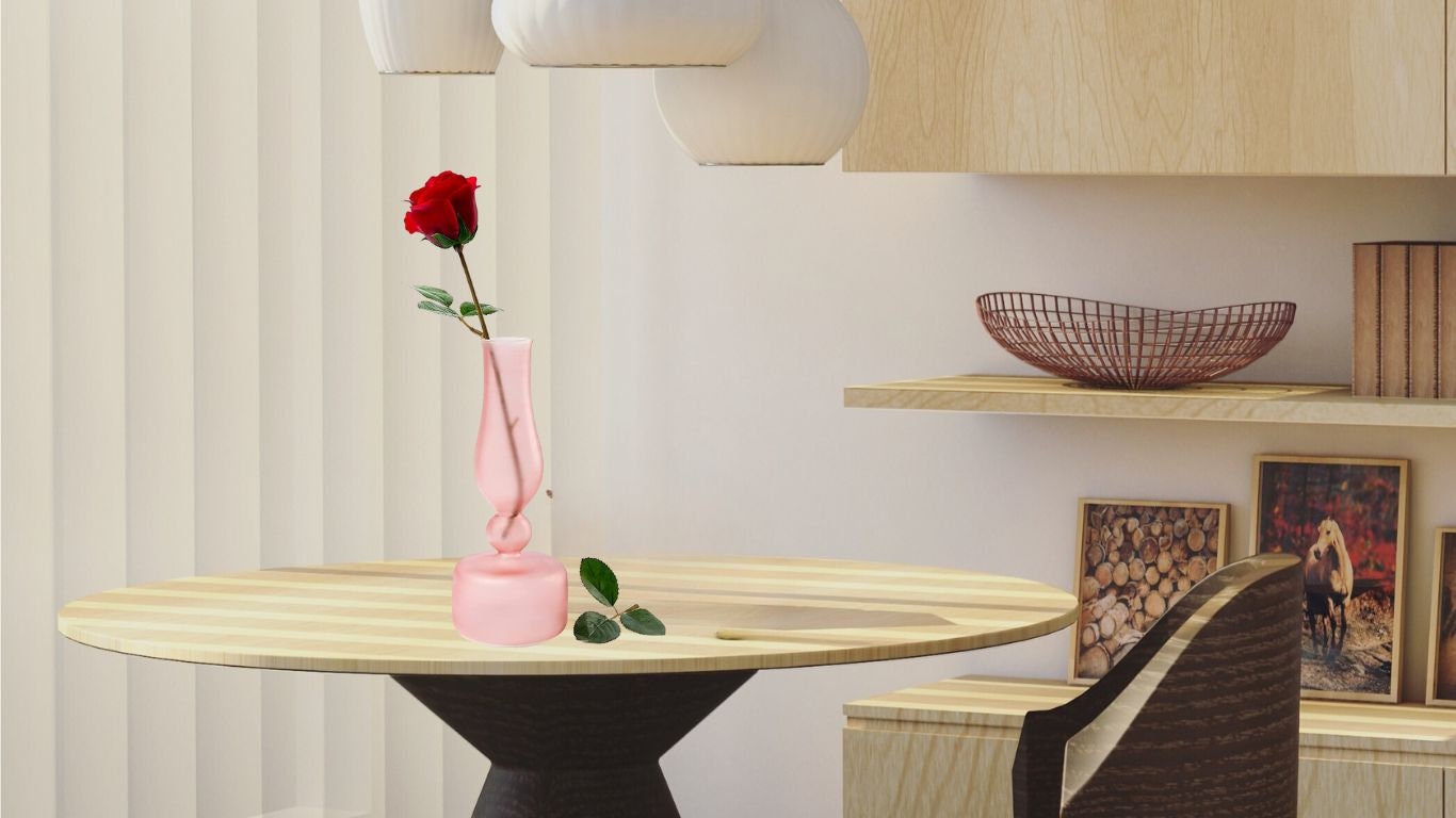 Artisan Blown Glass Vase - Handcrafted Home Decor - Beautiful Flower Vase-custom glass vase