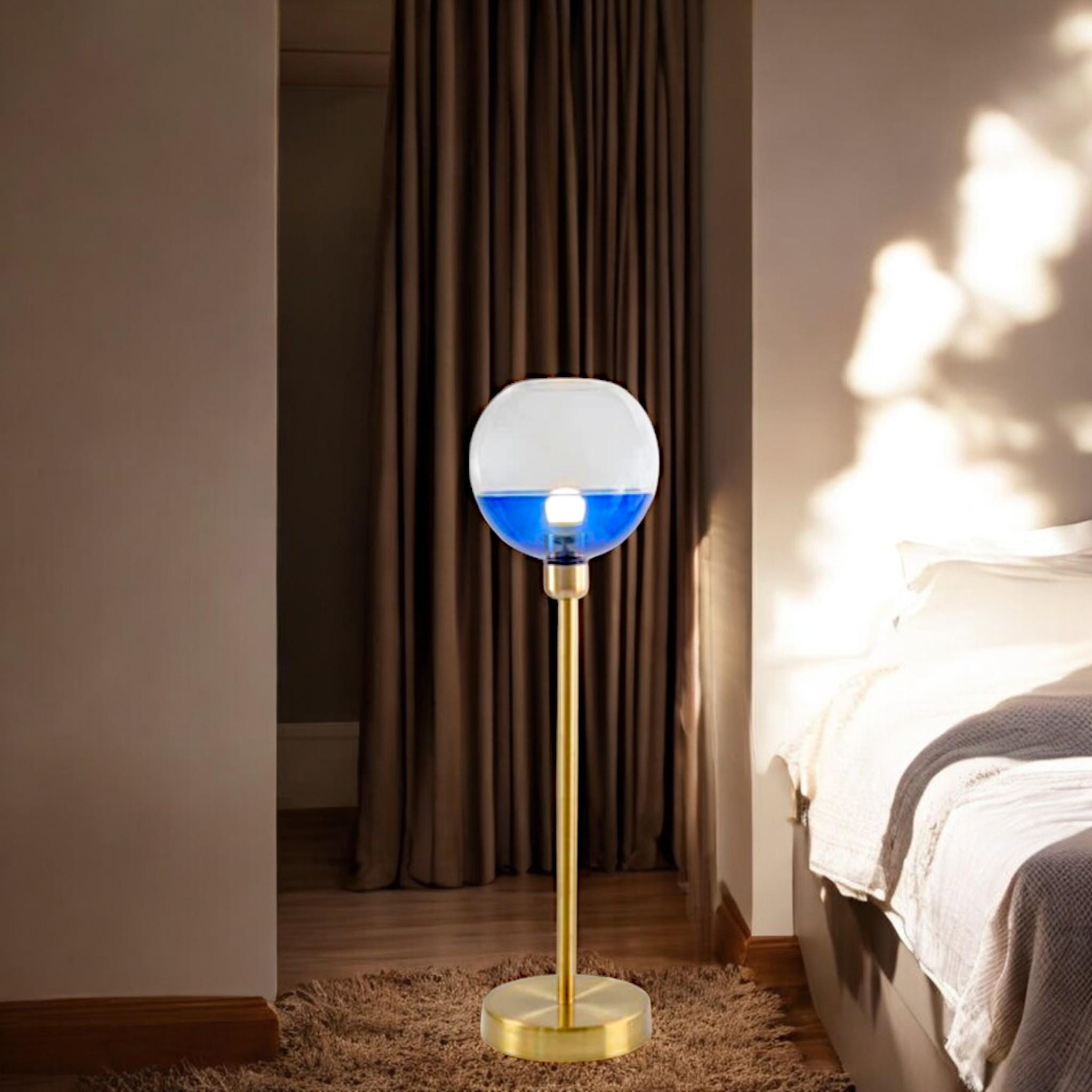 Unique Glass Floor Lamp | Sleek Aesthetic & Warm Ambient Illumination