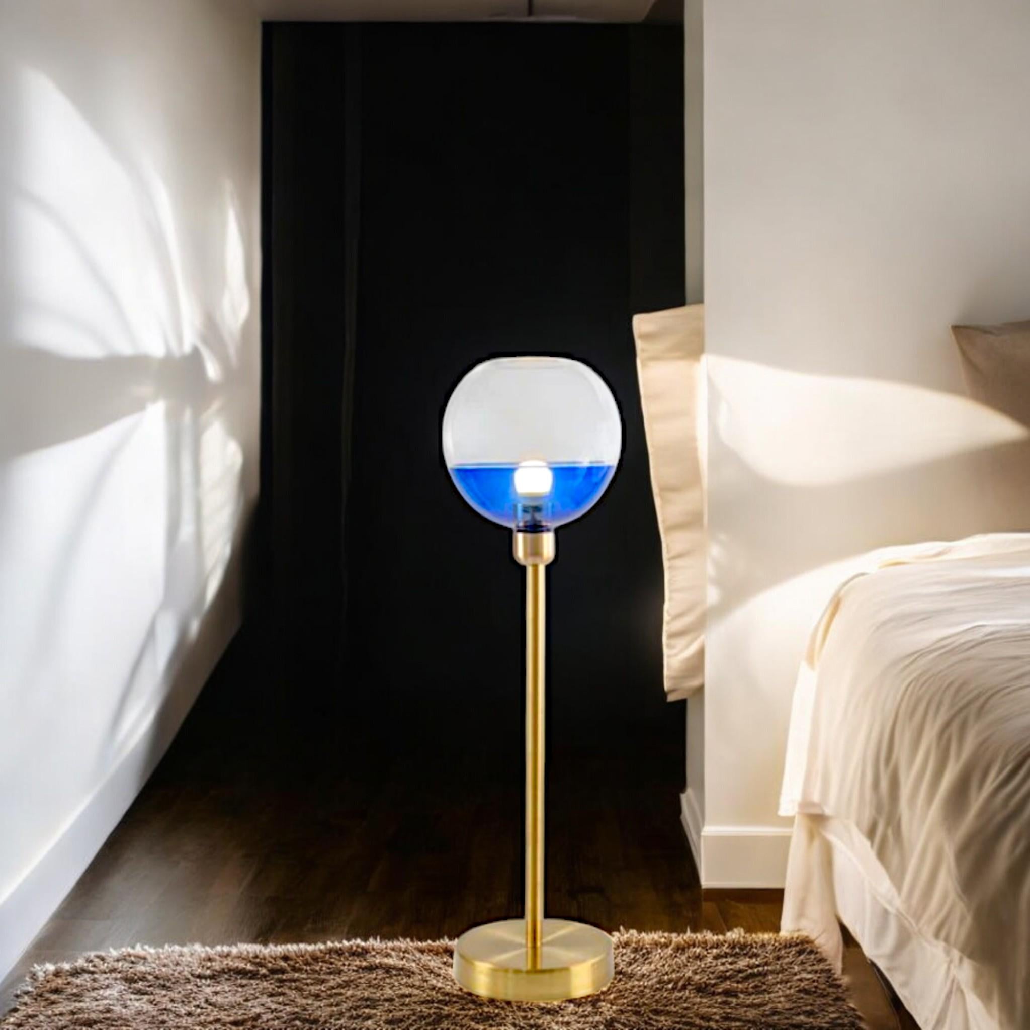 Unique Glass Floor Lamp | Sleek Aesthetic & Warm Ambient Illumination