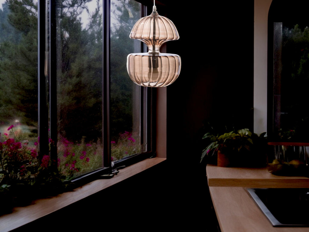 Artisan Handblown Glass Pendant light - Modern Kitchen Island Lighting - Contemporary Ceiling Light - Handmade Kitchen decoration