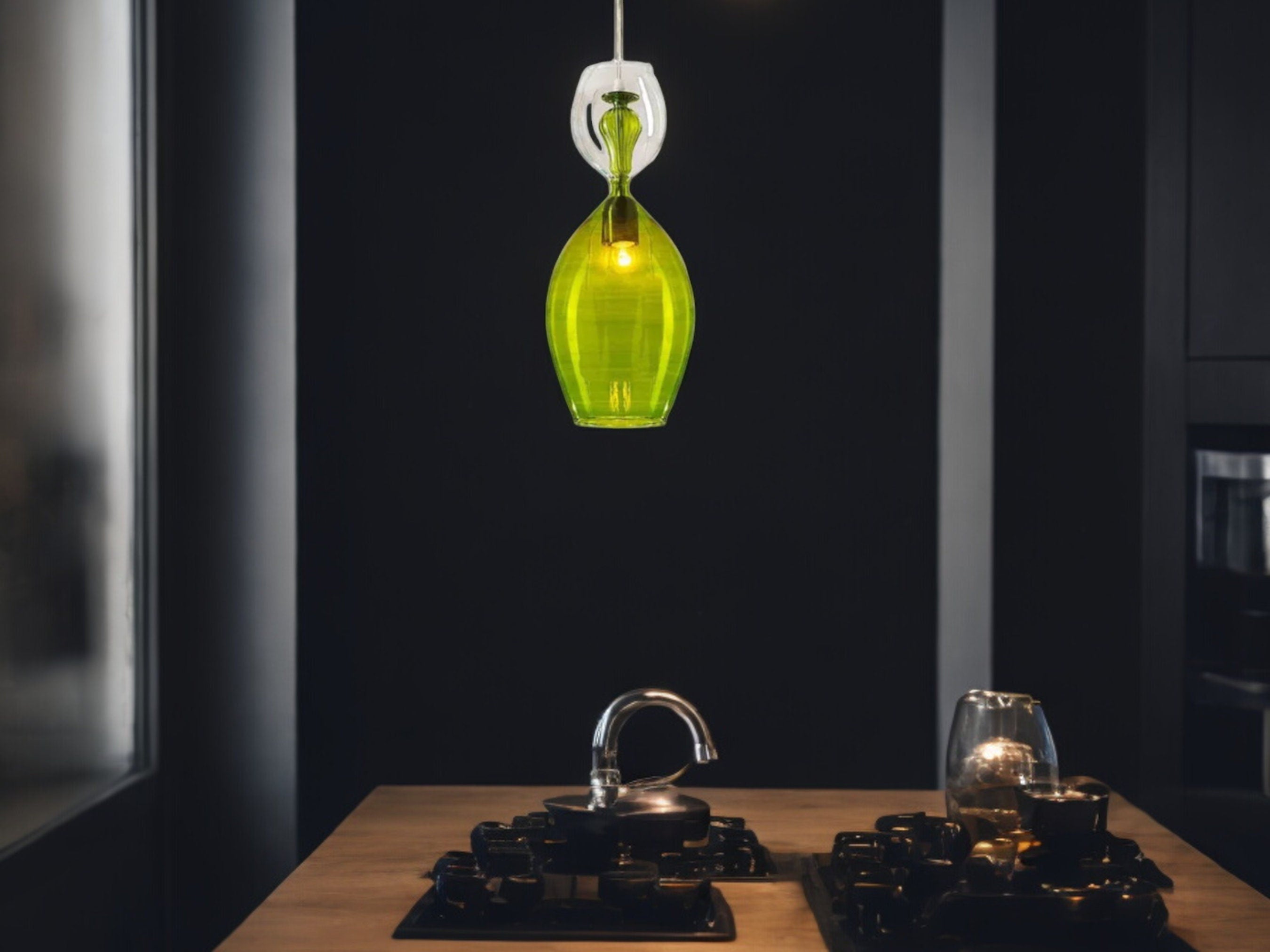 Elegant Blown Glass  pendant light, modern  glass Light pendant ,Blown Glass Light Fixtures Home  Decoration, Hanging lamp for Dining room