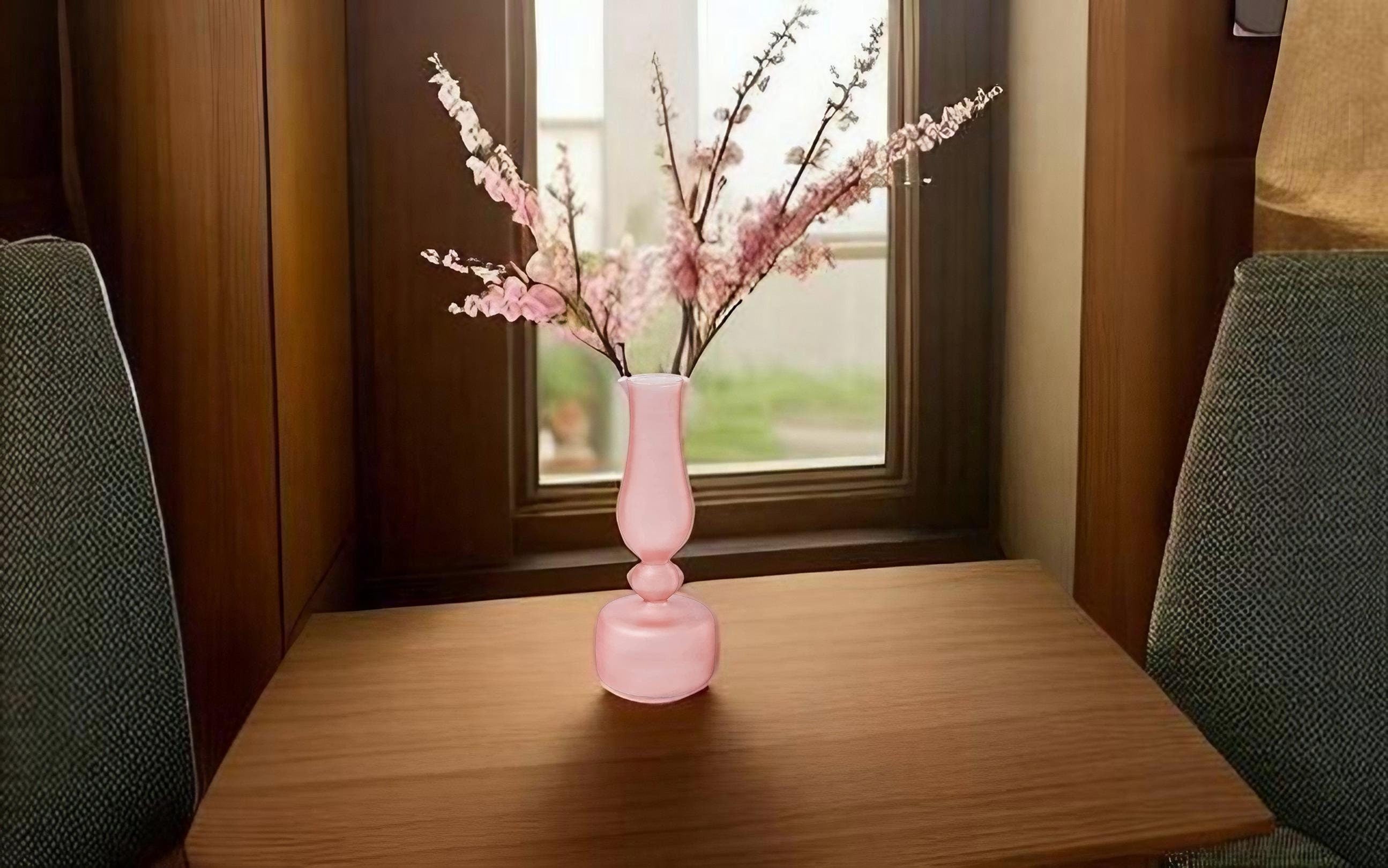 Artisan Blown Glass Vase - Handcrafted Home Decor - Beautiful Flower Vase-custom glass vase