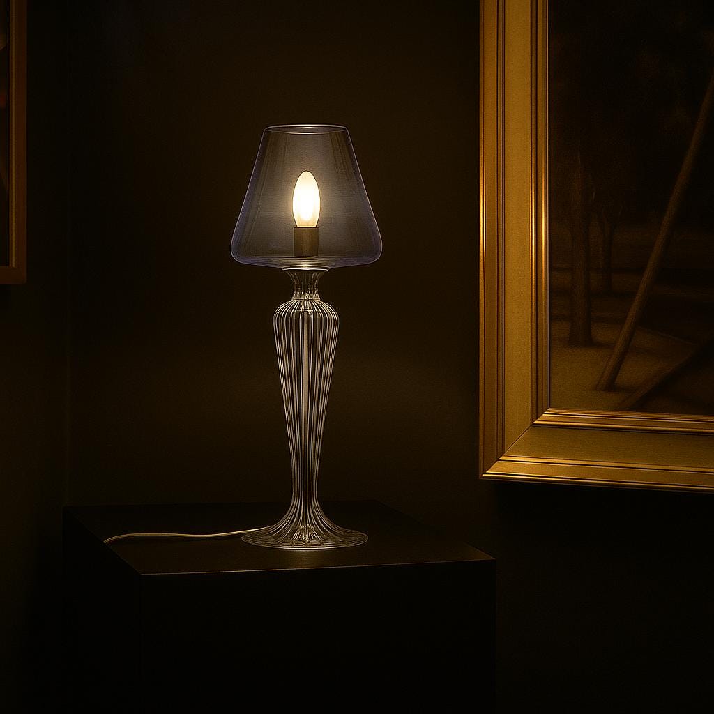 Elegant Handblown Glass Table Lamps – Modern Accent Lighting in 8 Unique Designs & Colors – Choose Your Favorite Style for Any Room