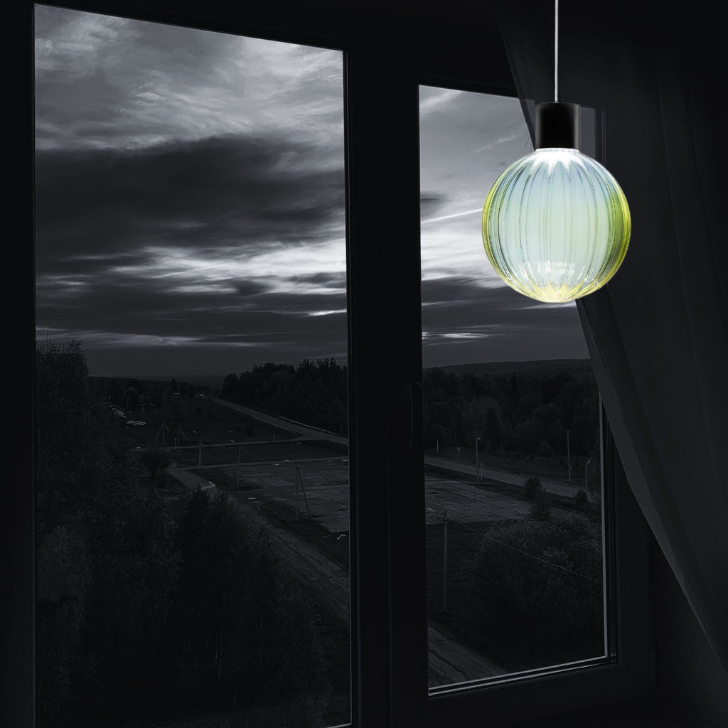 Artisan Crafted Glass Chandelier - Blown glass pendant Light for Dining Room-Customizable Glass Pendant Light