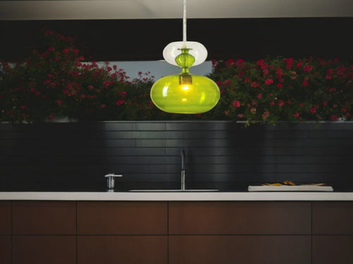 Artistic Blown Glass Pendant Light - Modern Kitchen light Fixture-Stylish Ceiling Decor- Ceiling light-Dining room Hanging lamp