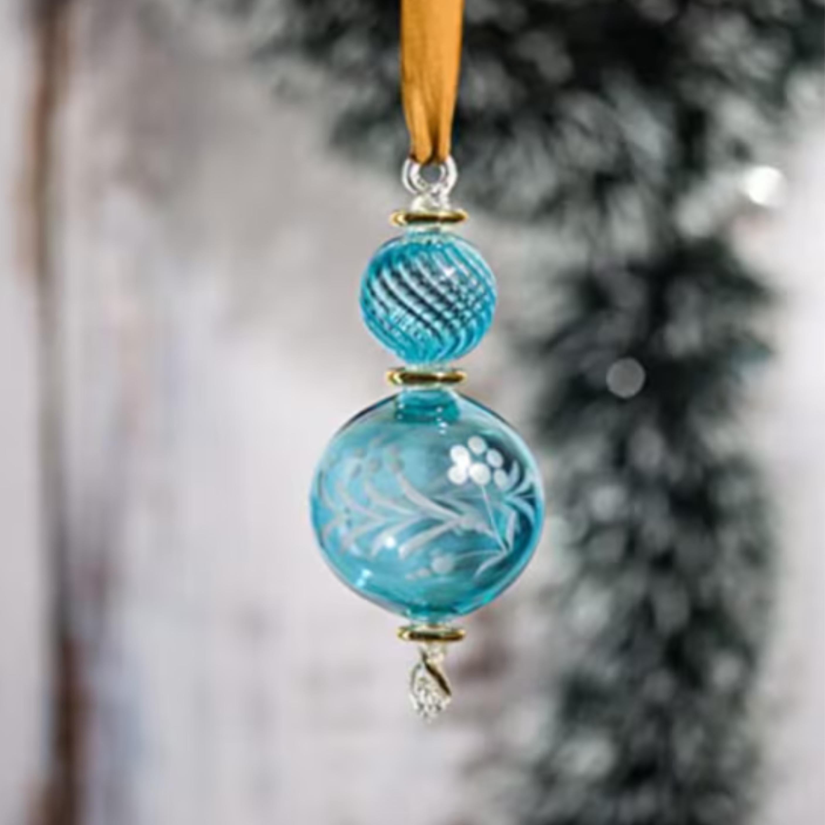 Christmas glass  Ball Ornaments- Adorable Hanging Decorative Xmas Balls for Christmas Tree Decorations Home-hanging ornament ocean blue 2023