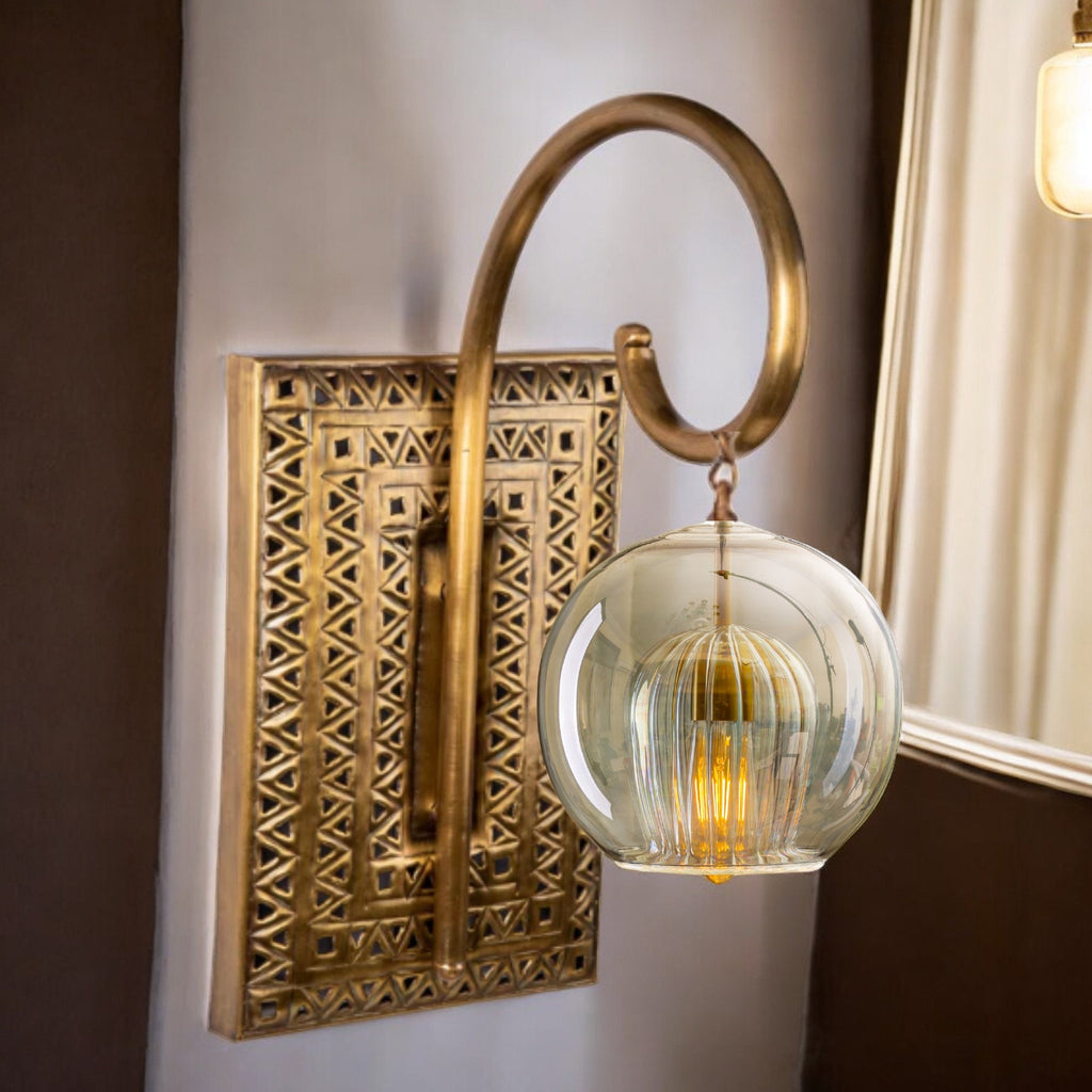 Handcrafted Glass Sconce - Contemporary Vanity Light - Wall Lamp Fixture - Artisan Home Decor - Bathroom Lighting