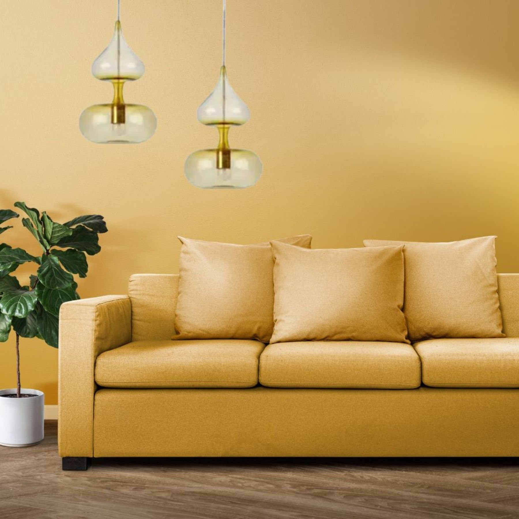 Blown Glass Pendant Light - Modern Kitchen Island Light - Ceiling Decor - Light Fixture