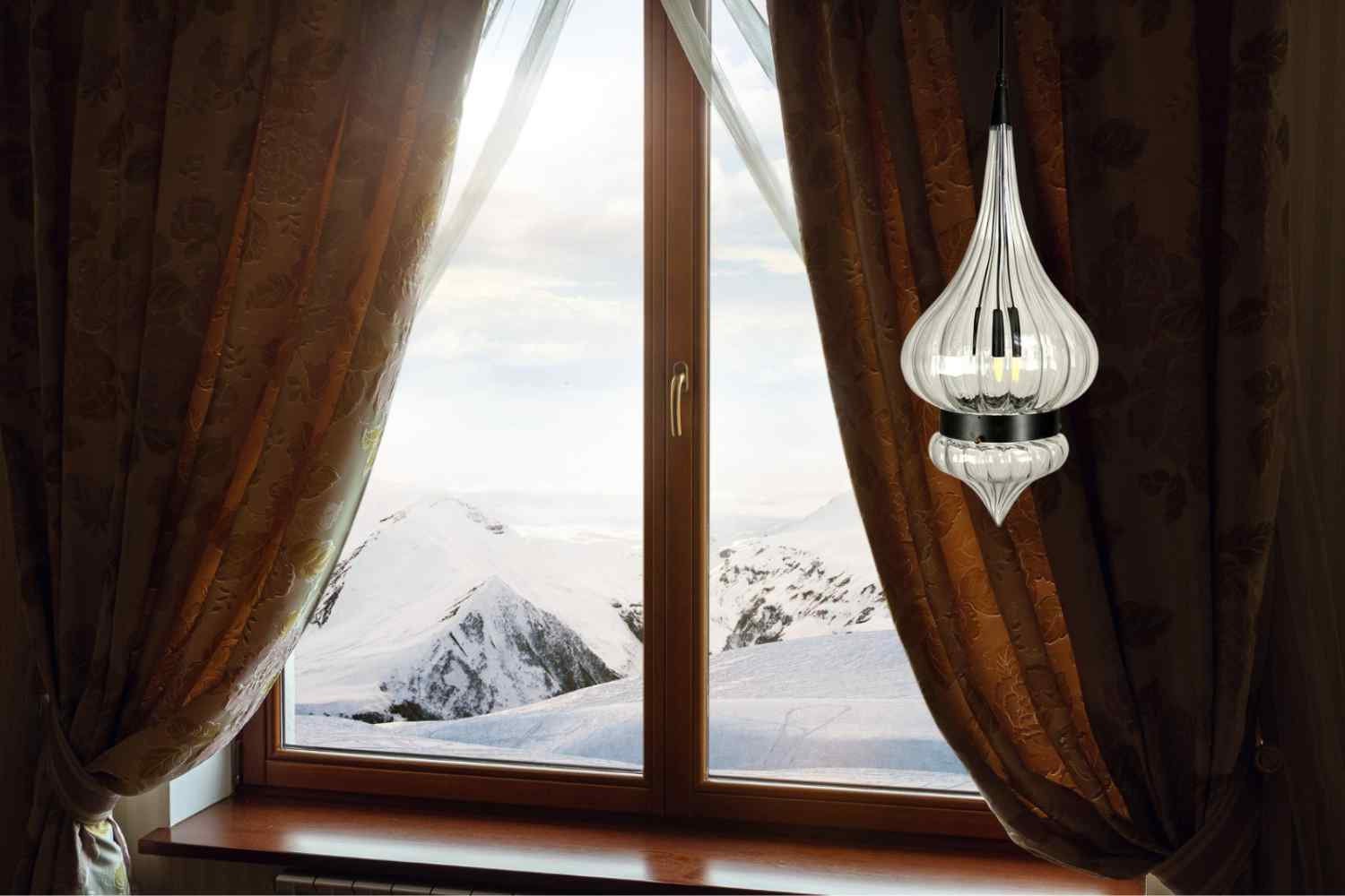 Blown Glass Pendant Light - Modern Decor for Kitchen Island - Custom Hanging Glass Fixture