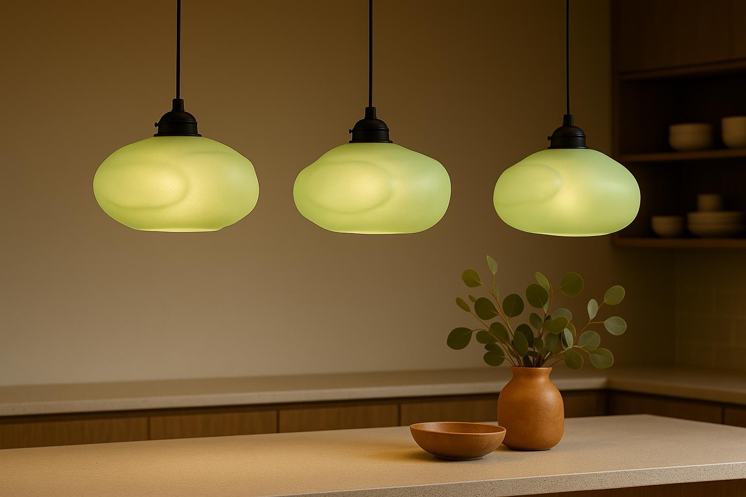 Frosted Glass Cloud Pendant Light – Sculptural Modern Ceiling Lamp – Soft White Minimalist Lighting for Dining, Kitchen or Entryway