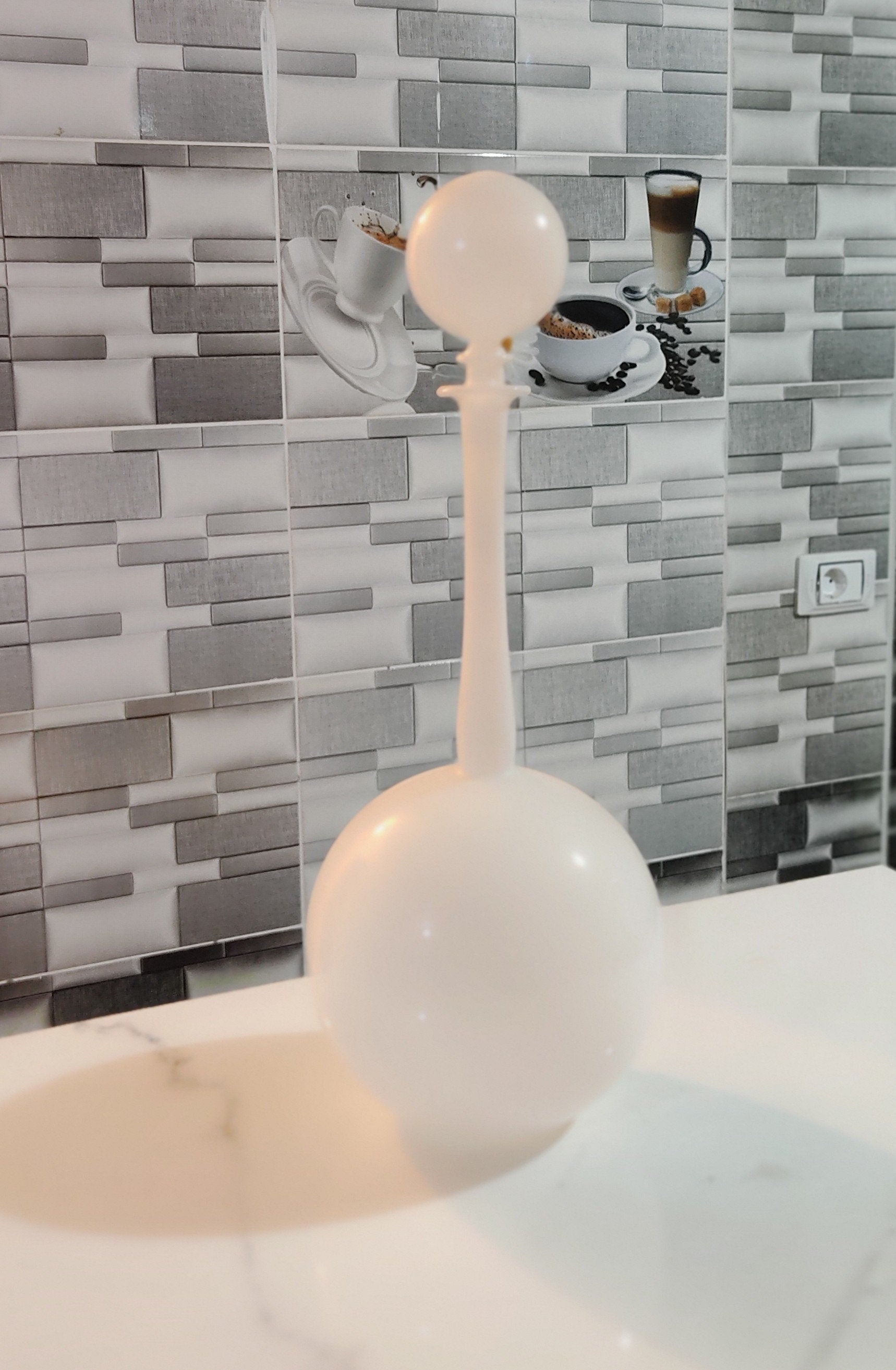 SPHERE white GLASS VASE modern