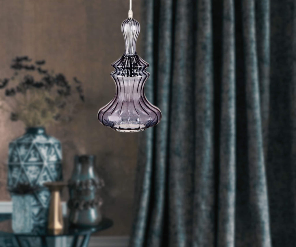 blown glass  pendant light, Unique light fixture, Kitchen décor, Ceiling light, Home décor modern, Light pendants, Dining room Hanging lamp