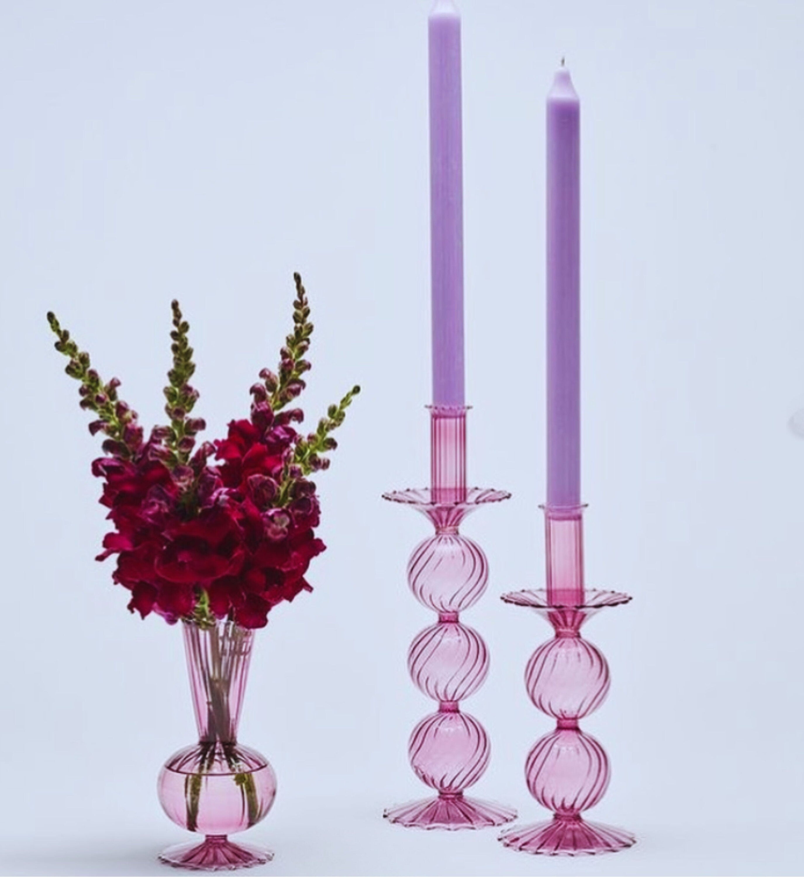 bulk order Candlestick Holders Handcrafted Glass: Perfect Wedding Gift with a Vintage Touch made with love