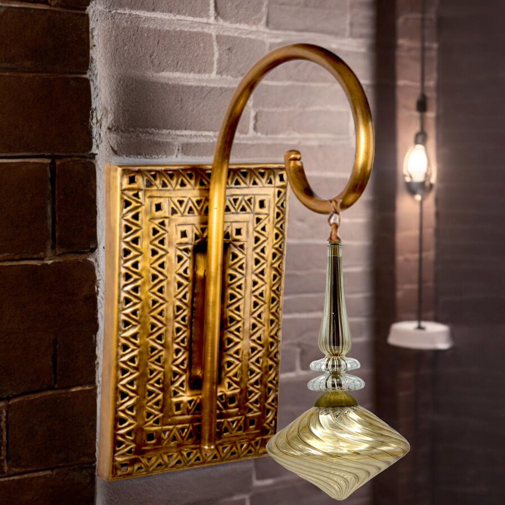 Sleek Glass Vanity Light - Unique Bathroom Sconce - Over Mirror Decor - Stylish Home Lighting