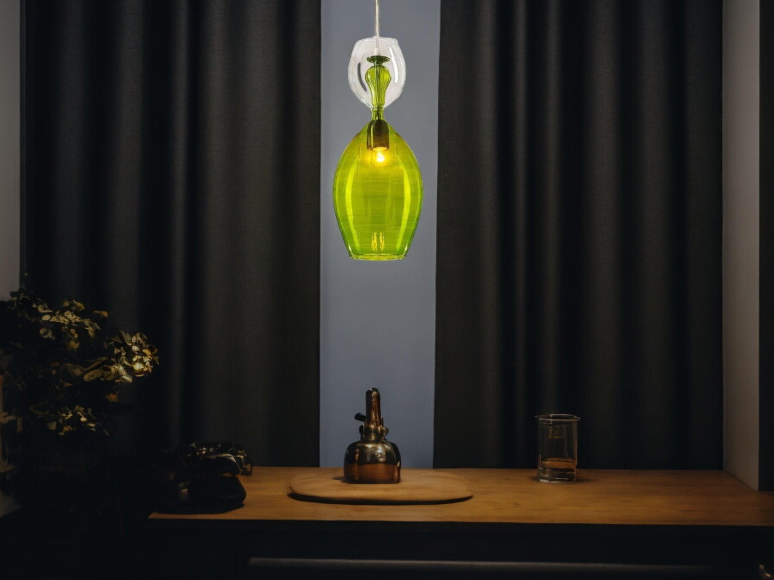 Elegant Blown Glass  pendant light, modern  glass Light pendant ,Blown Glass Light Fixtures Home  Decoration, Hanging lamp for Dining room