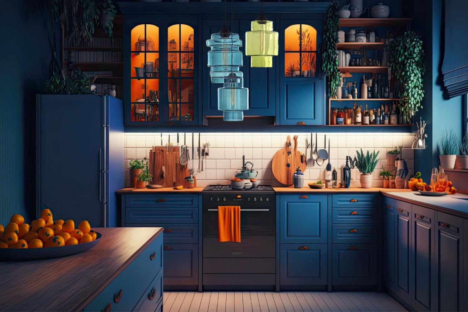 Pendant Lights for Kitchen Island ,Glass Pendant Light Kitchen Décor, Personalized Elegance for Dining Room, HandBlown Glass Lighting