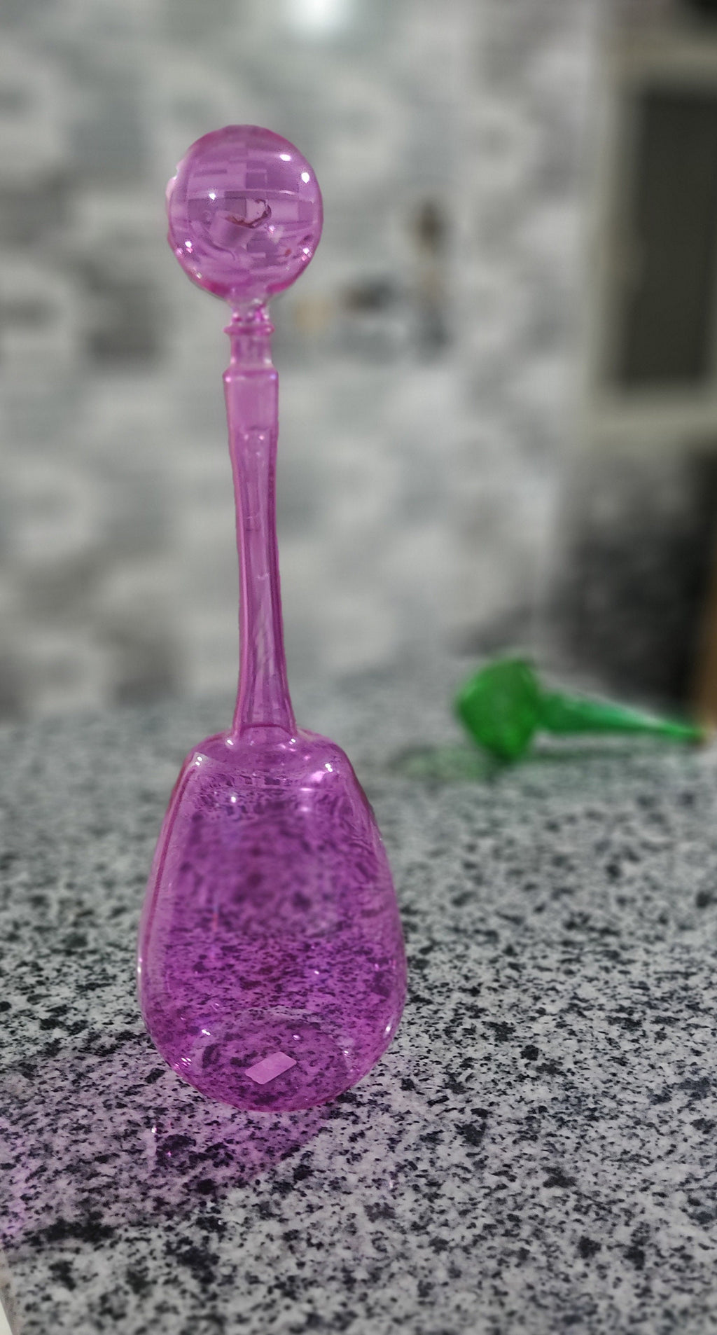 SPHERE Pink GLASS VASE modern .