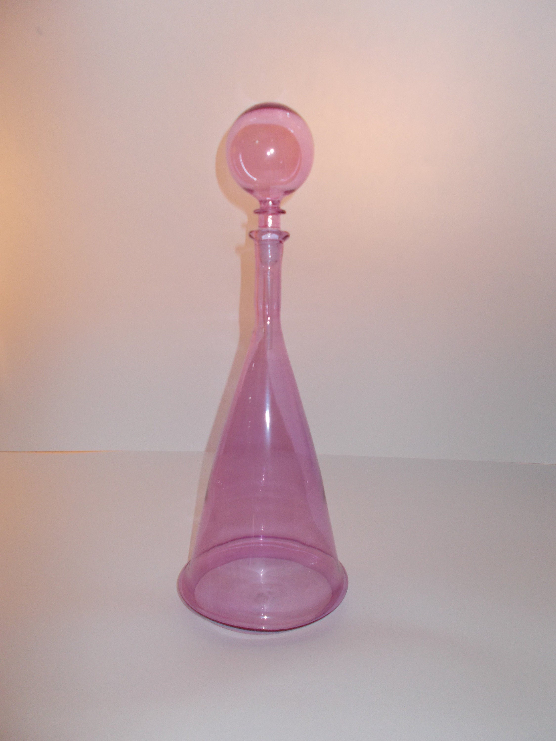 SPHERE purple GLASS VASE modern