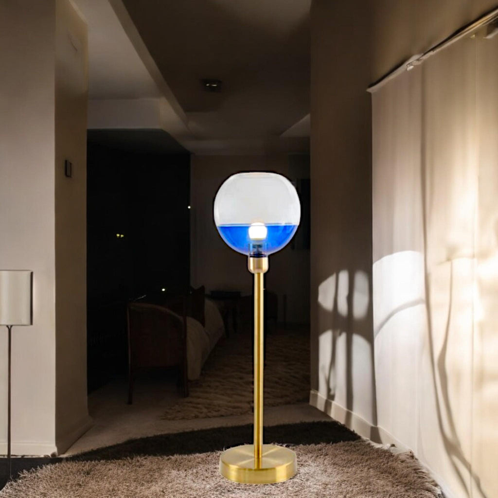 Unique Glass Floor Lamp | Sleek Aesthetic & Warm Ambient Illumination