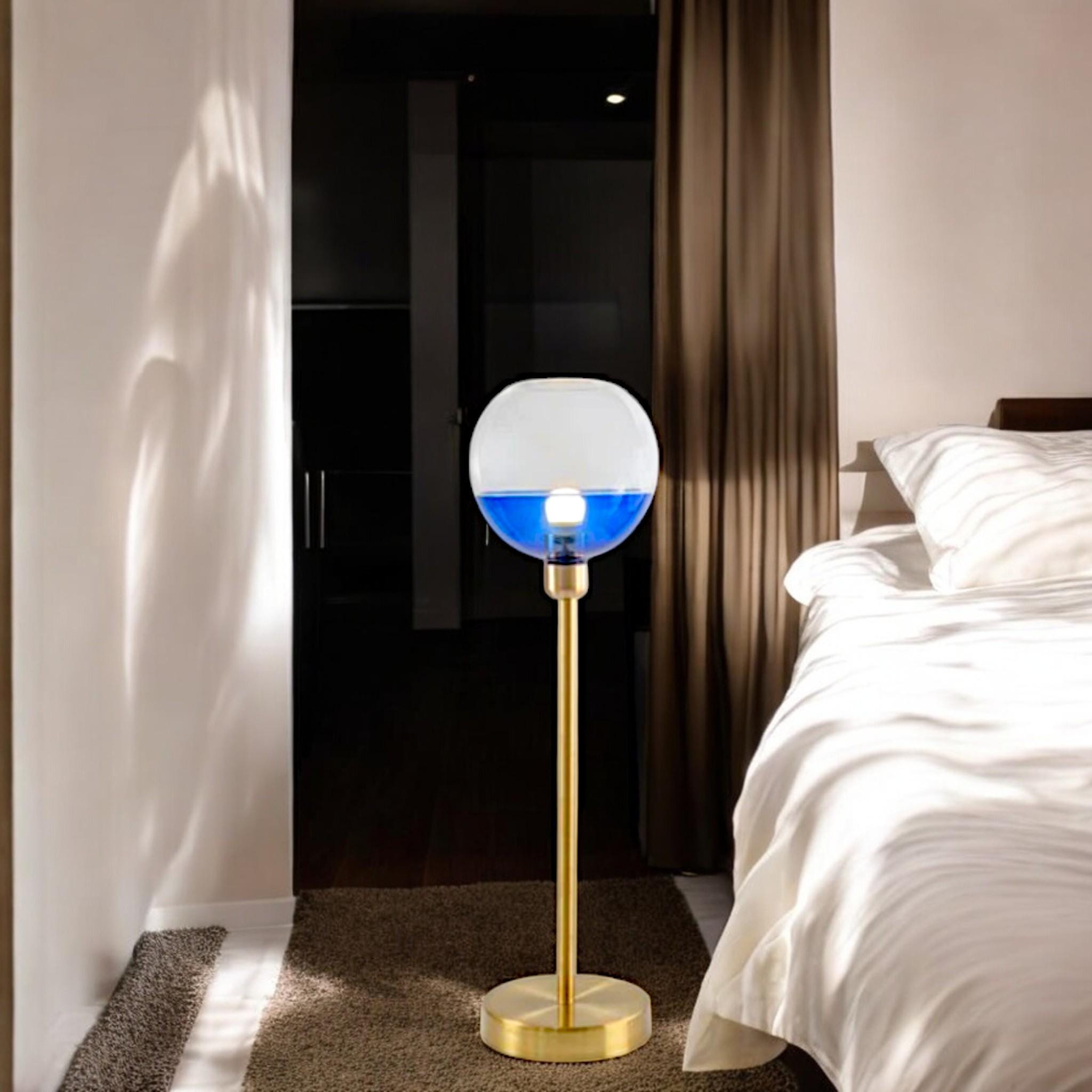 Unique Glass Floor Lamp | Sleek Aesthetic & Warm Ambient Illumination
