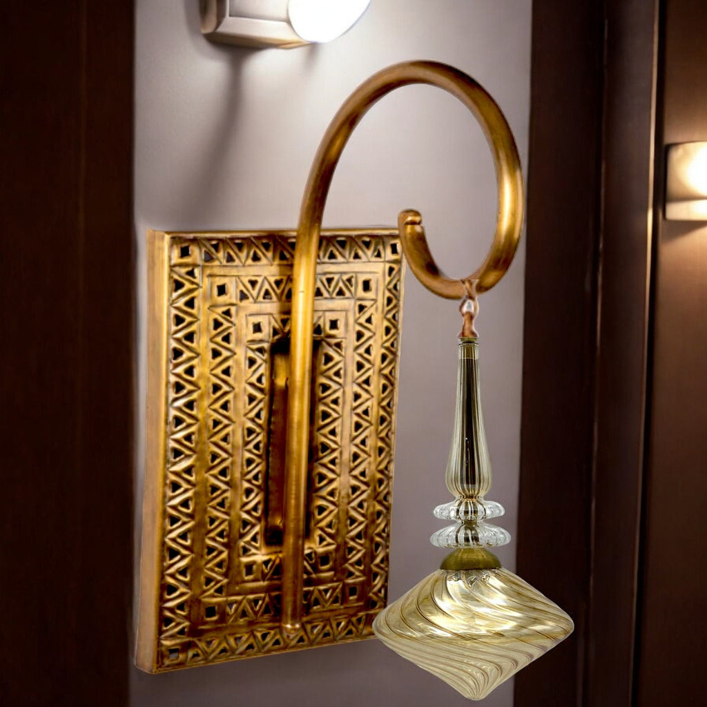 Sleek Glass Vanity Light - Unique Bathroom Sconce - Over Mirror Decor - Stylish Home Lighting