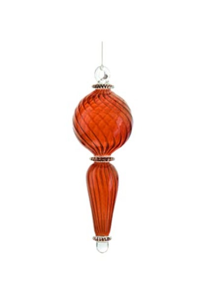 Egypt Glass Christmas Tree Ornament Adorable Hanging Decorative Xmas Balls for Christmas Tree Decorations Home 2023  red  Ribbed Glass