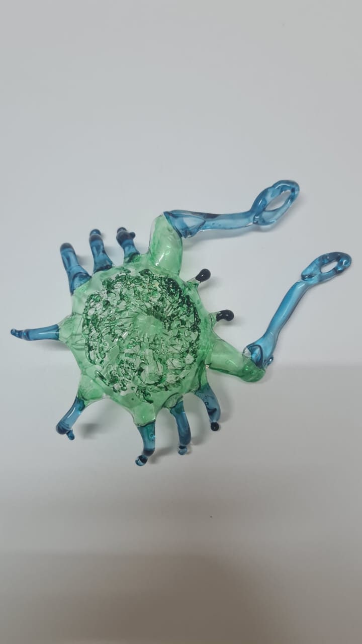 Artisan Crafted Handblown Glass Crab Christmas Ornament - Coastal Crab Holiday Decor - Unique Gift Idea - Glass Art Decoration