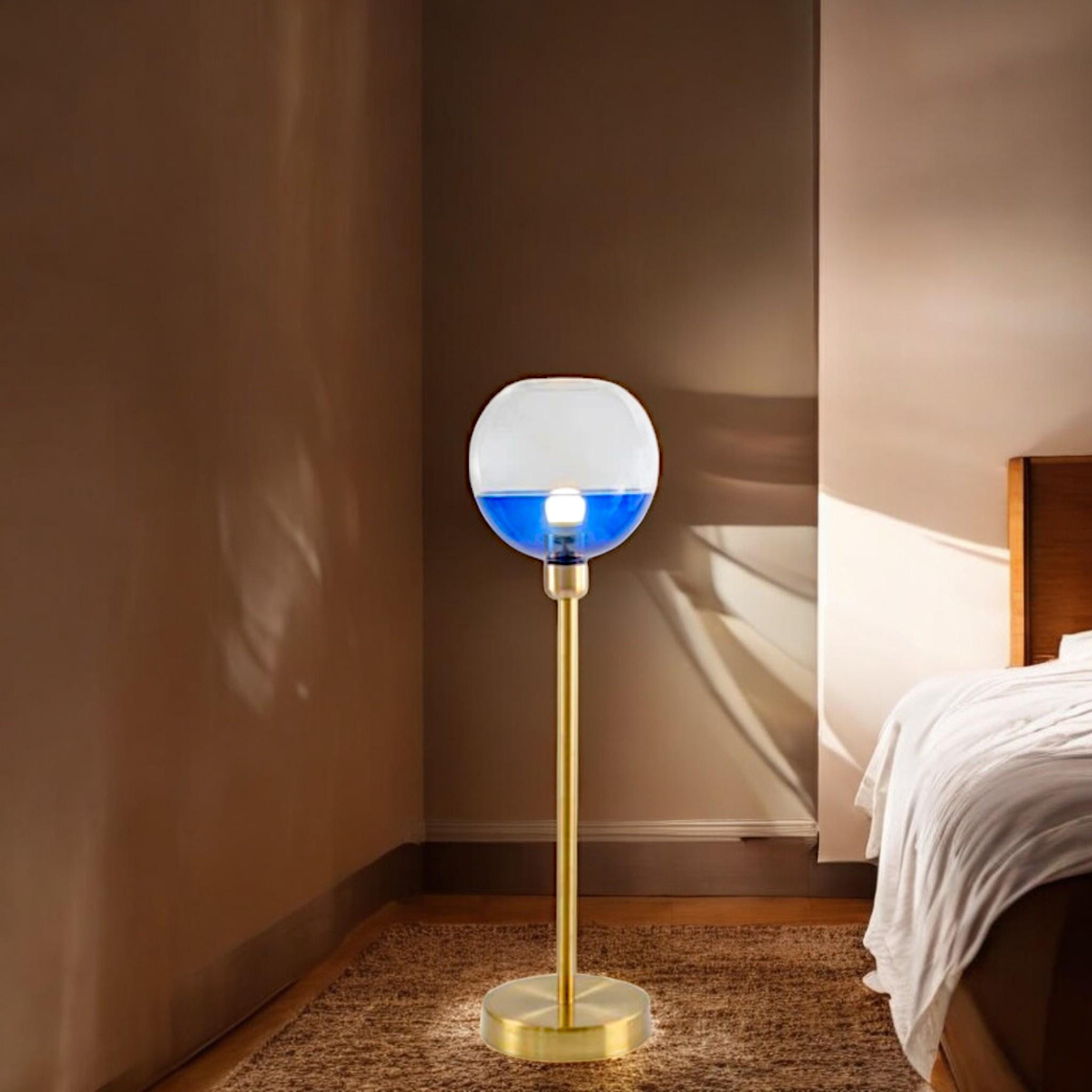 Unique Glass Floor Lamp | Sleek Aesthetic & Warm Ambient Illumination