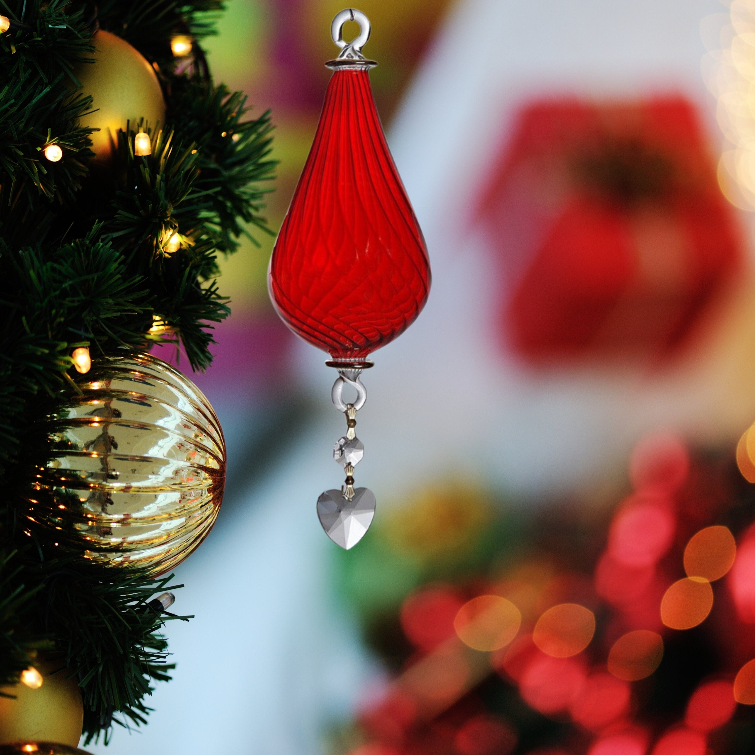 Christmas blown  glass Ornaments- Adorable Hanging Decorative Xmas ornaments for Christmas Tree Decorations Home-Blown glass  ornaments 2024