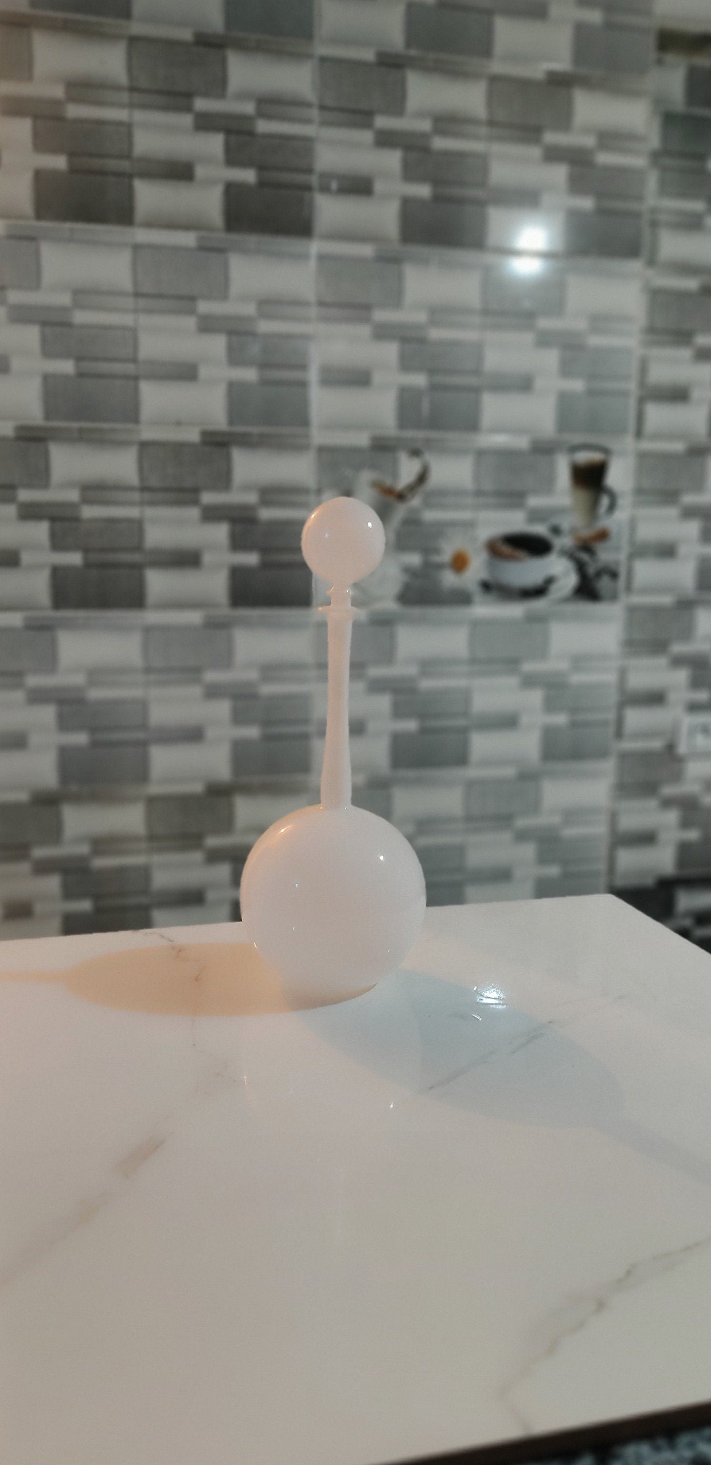 SPHERE white GLASS VASE modern